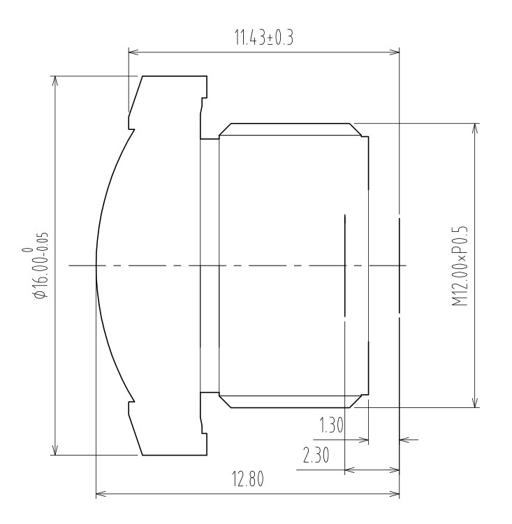 1mm 魚眼レンズ データシート