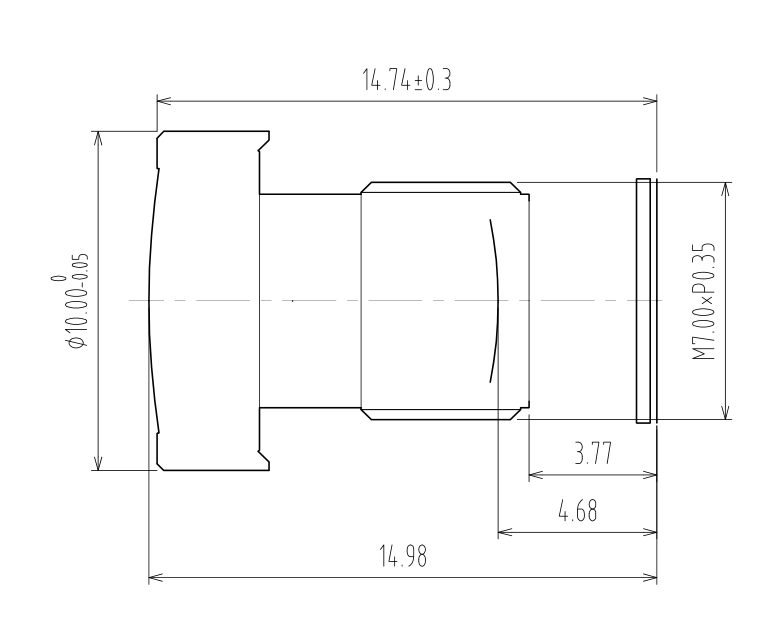 2.9mm M7 レンズ図面