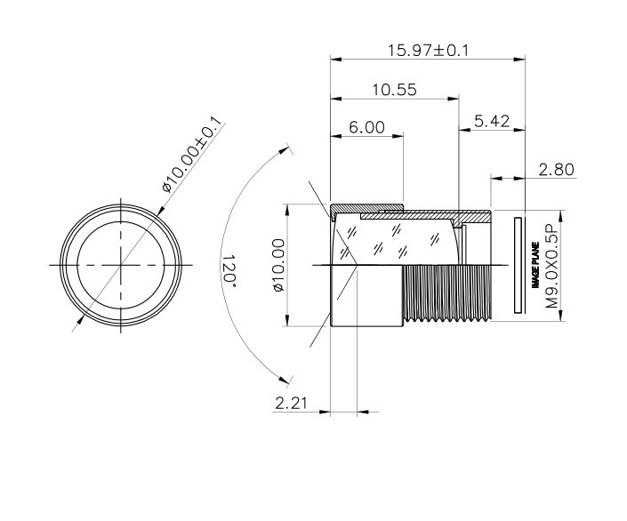 3.65mmレンズ図面