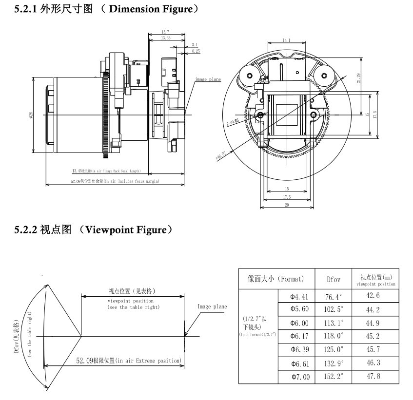 2.8-12mmズームレンズ図面