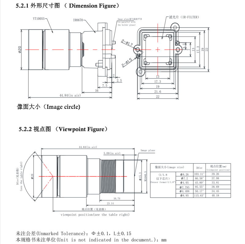 5mm m16 レンズマウント